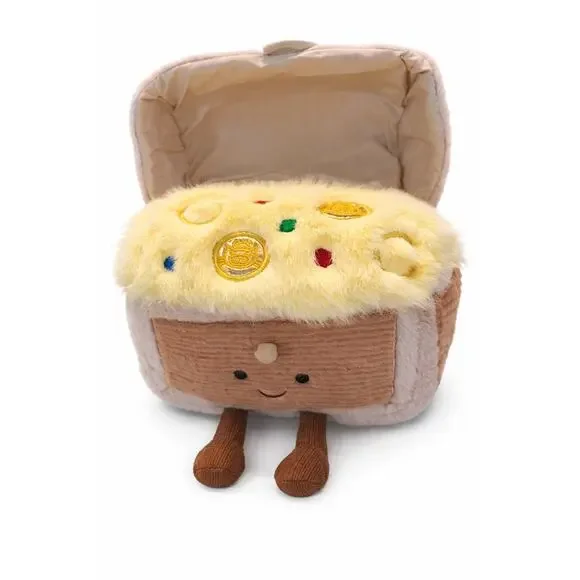 Jellycat Amuseables Treasure Chest Plush Stuffed Toy NWT (A2TRES) - Picture 1 of 4